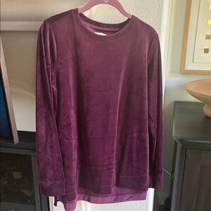 Women's Purple Velvet Top